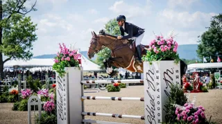 Daniel Bluman, vainqueur de l'épreuve majeure du CSI 4* d'Upperville aux États-Unis.