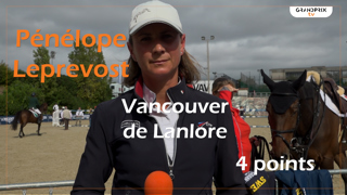 Voici la réaction de Pénélope Leprevost à l'issue du deuxième parcours de la finale des Coupes des nations Longines de Barcelone, qu'elle a conclu avec une faute sur Vancouver de Lanlore.