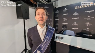 Le Lorrain Simon Delestre, deuxième du Super Grand Prix Longines hier soir à Prague, est ravi de la grande forme de Cayman Jolly Jumper, qui n'a quasiment rien loupé cette année.