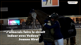 Aux commandes de Vedouz de Nestin, Jeanne Hirel a remporté le Grand Prix du CSIP du Pony Masters de Paris. GRANDPRIX TV est allé à sa rencontre à l’issue de la remise des prix.