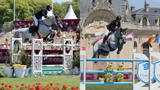 Au terme d’un barrage plus que disputé, Rodrigo Giesteira Almeida a pris le meilleur sur Scott Brash dans le Grand Prix 4* de la Ville de Chantilly, dimanche passé. En selle sur Karonia L, le Portugais a devancé de plus de quatre dixièmes de seconde le Britannique et Hello Mango (ex Keswichtime HV) pour s’offrir la victoire dans ce concours présenté par Al Shira’aa. Revivez leur duel, présenté par Cheval Liberté. 