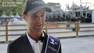 Hier, à Paris, le Belge Gilles Thomas a mené son formidable Ermitage Kalone jusqu’à sa première victoire en Grand Prix à l’occasion de la septième étape du Longines Global Champions Tour. Il a confié sa réaction et fait part de ses objectifs à GRANDPRIX.tv. 

Cette Sortie de Piste est présentée par CWD, le sellier haut de gamme dédié à la performance sportive des cavaliers.
