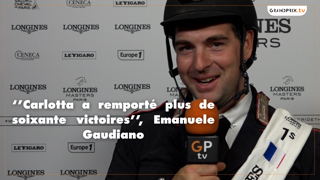 Aux commandes de Carlotta 232, Emanuele Gaudiano s’est offert le Speed Challenge du Longines Masters de Paris. GRANDPRIX TV est allé à sa rencontre à l’issu de la remise des prix.  